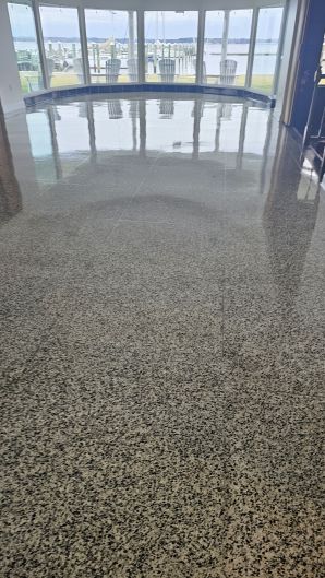 Commercial Floor Cleaning in Salisbury, DE  Deep Cleaning & Resealing of Terrazzo Floor (1)